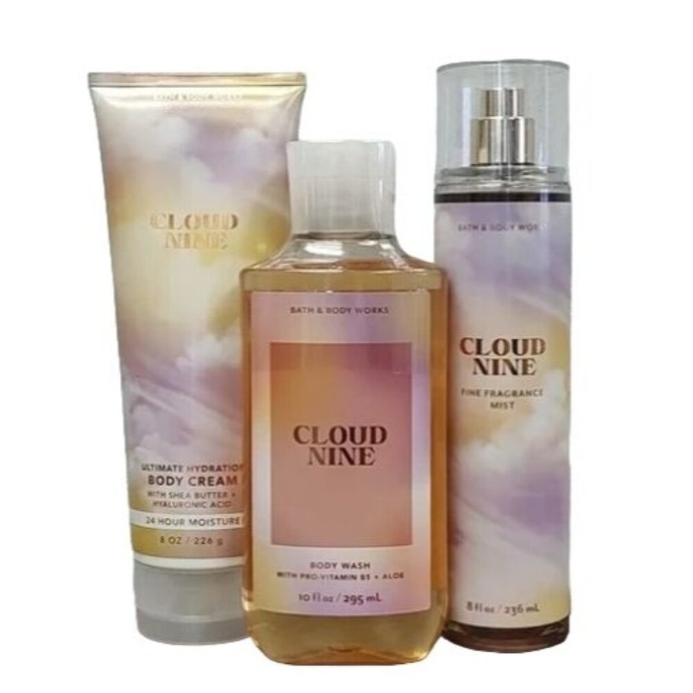 Cloud Nine Bath & Body‎ Works 3 Piece Set New